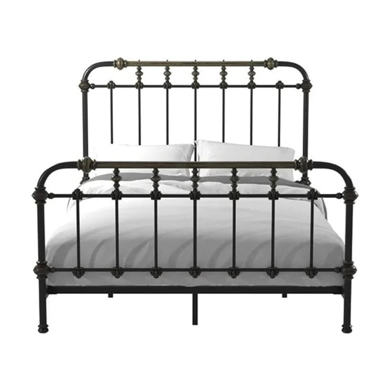 King Metal Spindle Bed Antique Black J271320