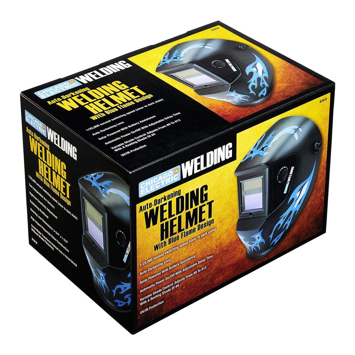 Blue Auto-Darkening Welding Helmet J74387