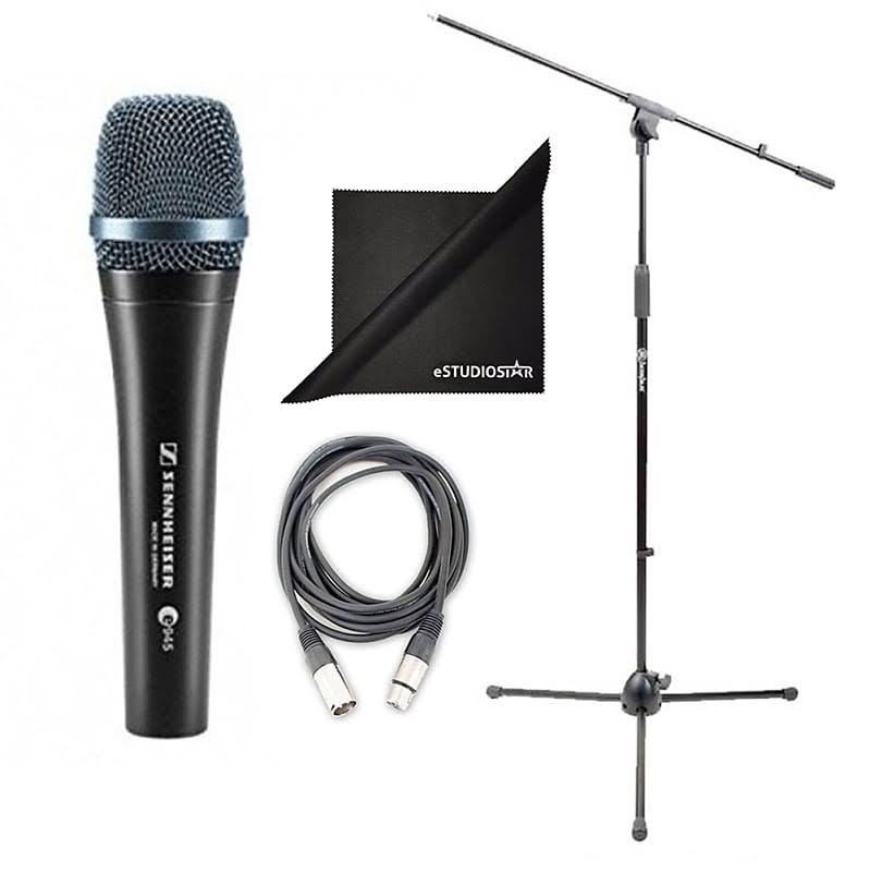 Supercardioid Handheld Mic with Mic Stand, Cable, Polishing Cloth M64254