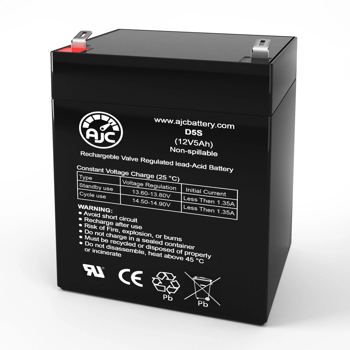 12V 5Ah Sealed Lead Acid Battery C845316