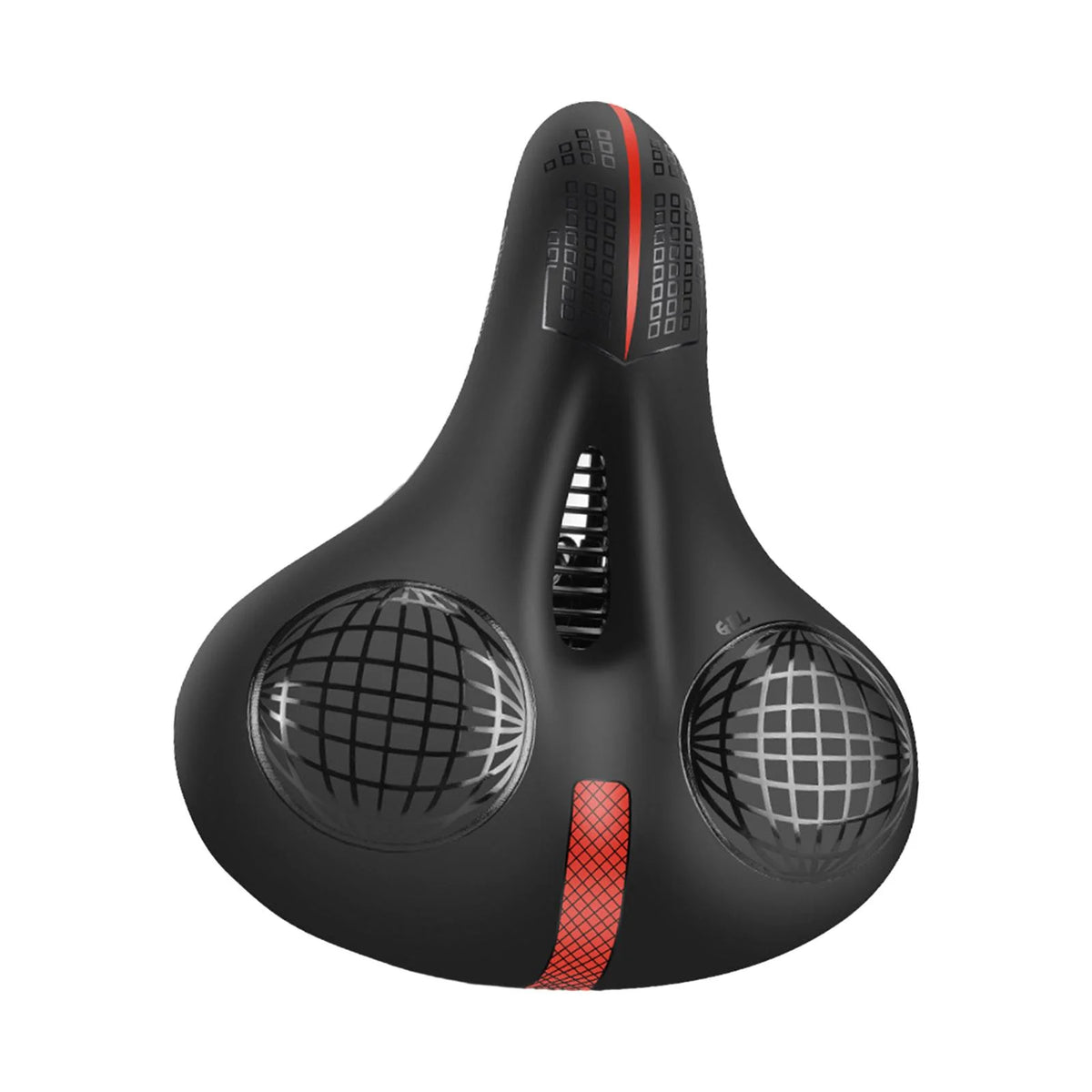 Black and Red Padded Bike Seat Cushion R823