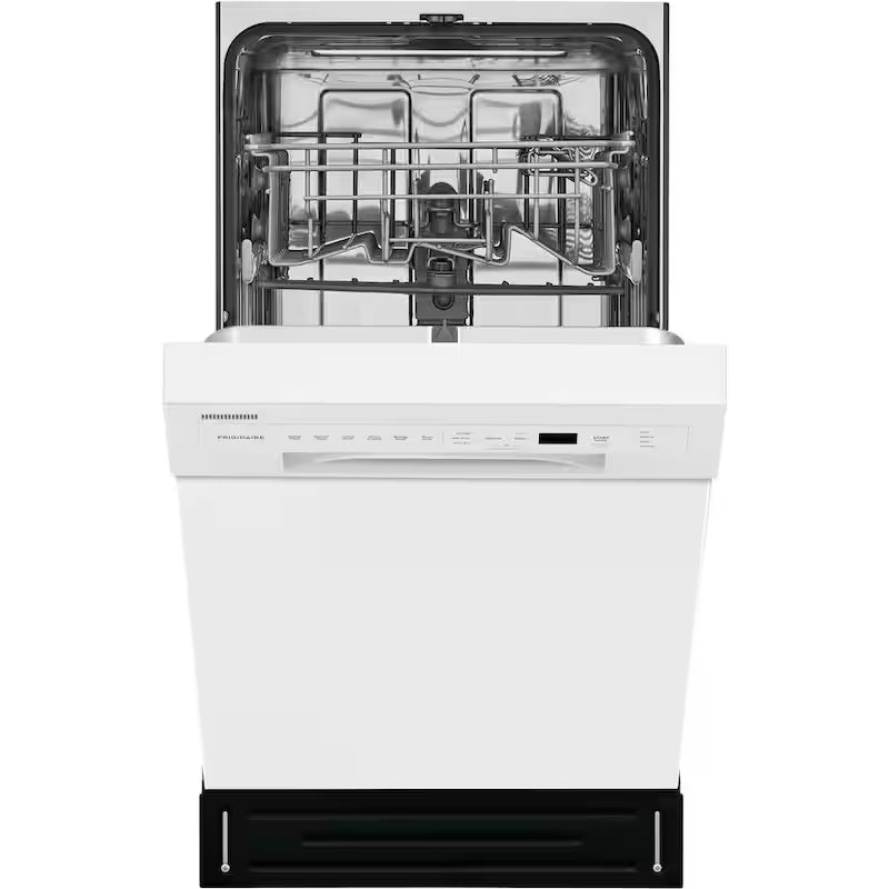 White 18 in. Built-In Dishwasher with Stainless Steel Tub U7391