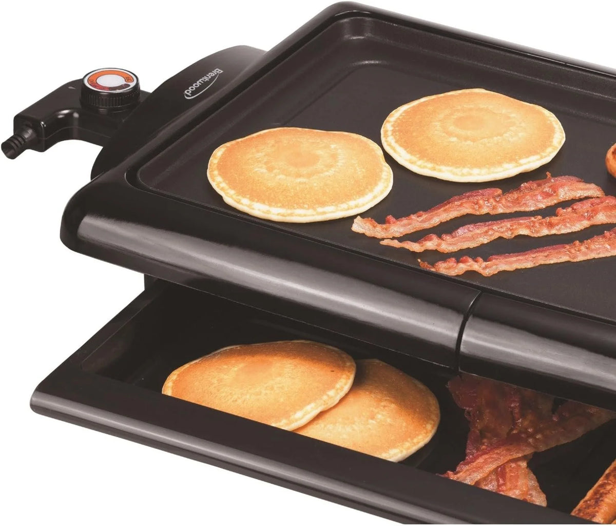 Non-Stick Electric Griddle with Drip Pan, 10 x 20 Inch, Black M45030