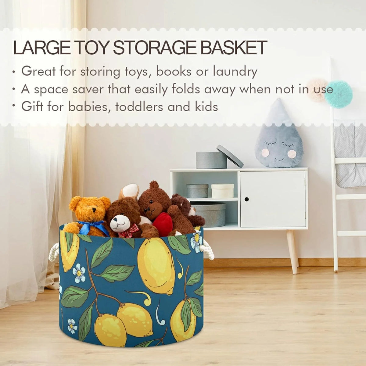 Collapsible Storage Basket with Handle Z315