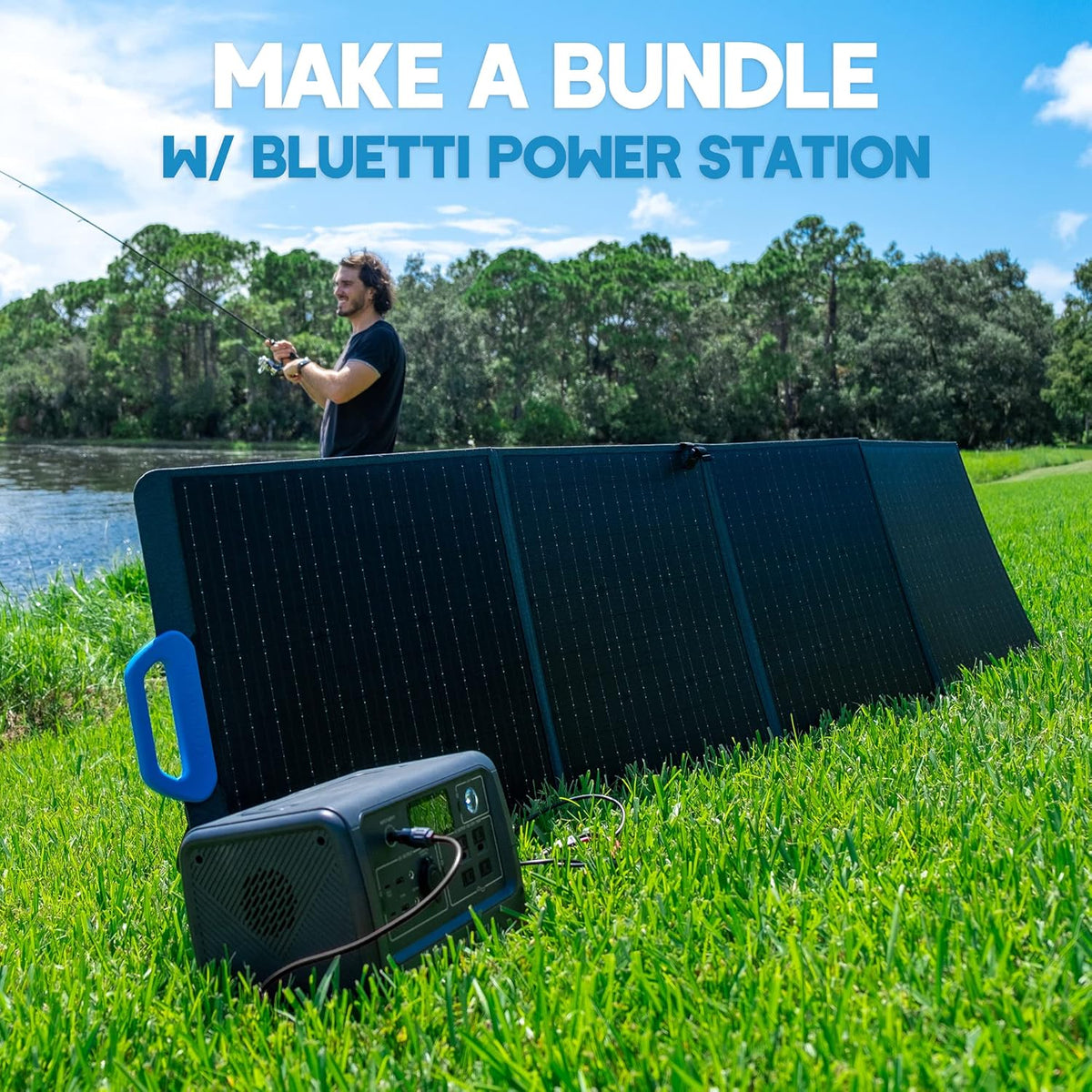 Portable Power Station with 200W Foldable Solar Panel, 716Wh LiFePO4 Battery M37150