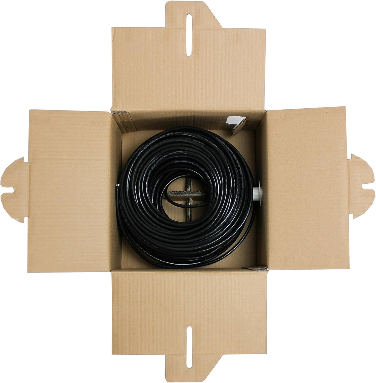 Cat6 Solid Bulk Ethernet Cable, 250ft, Black, 23AWG, UTP Y259350
