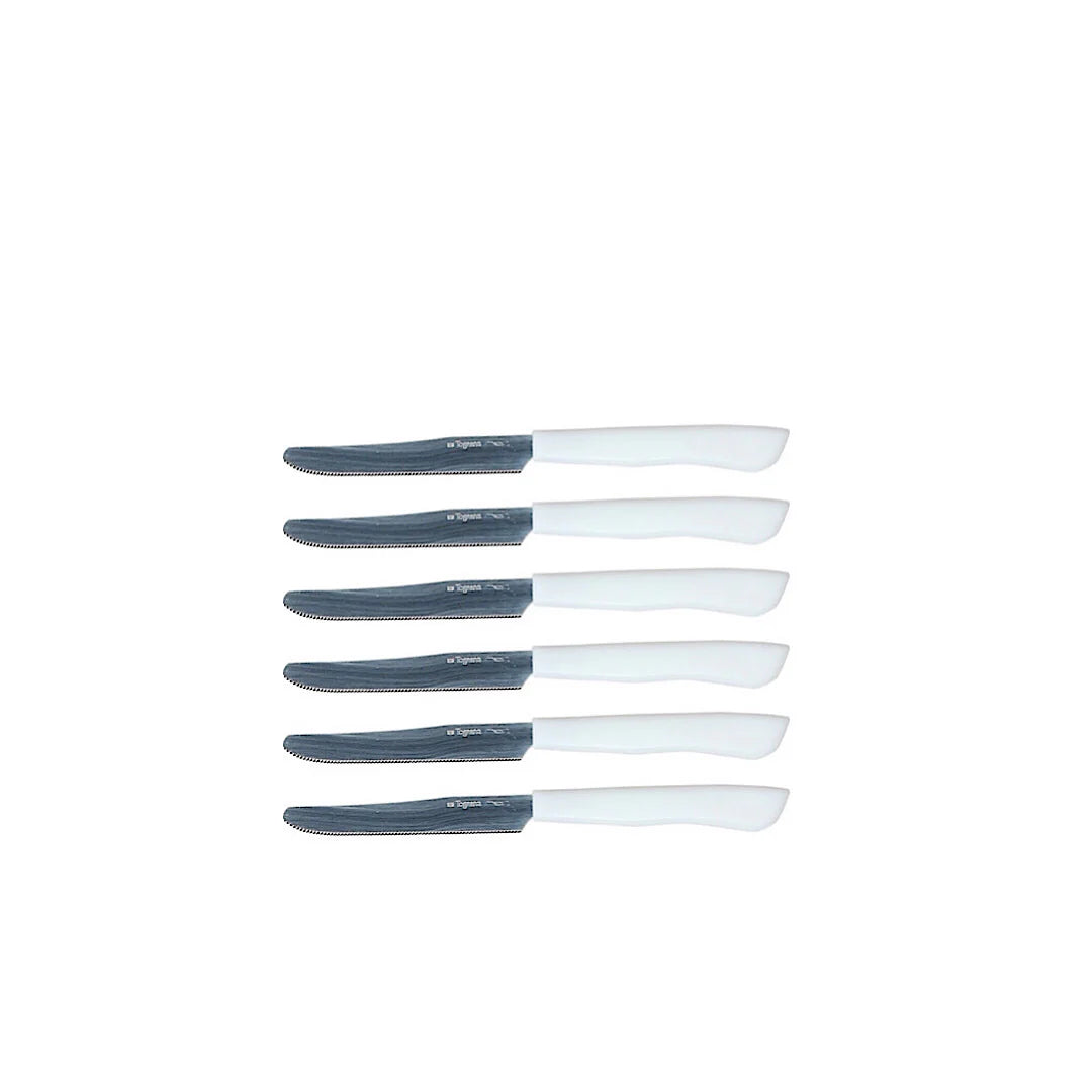 White Table Knives Set 6pcs N130