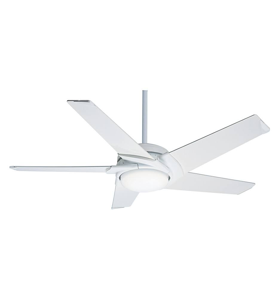 54 in. Snow White Ceiling Fan with Light and Remote V5651