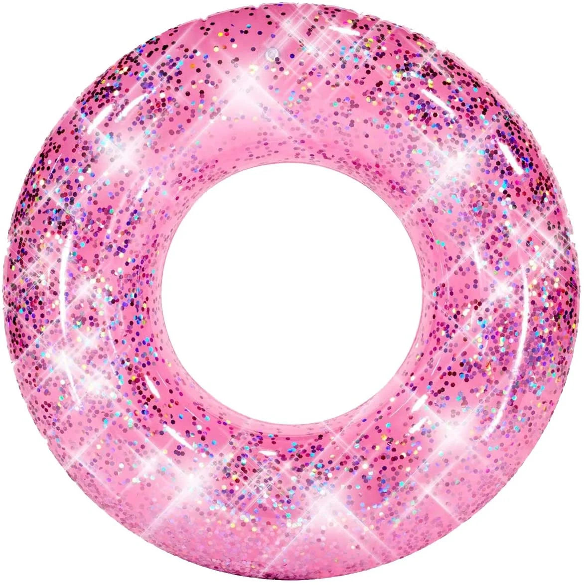 Pink Inflatable Pool Float with Glitter Inside, 36 Inch K651
