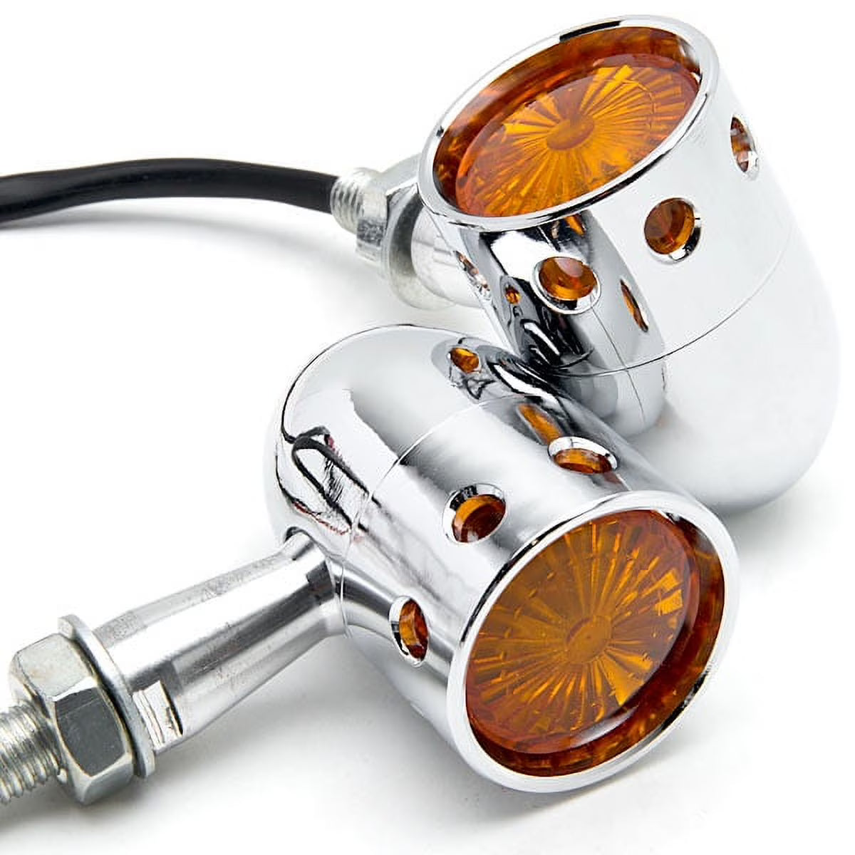 Chrome Motorcycle Turn Signals Blinker Lights J551