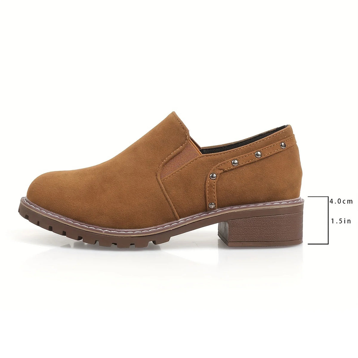 Brown Thick Heel Short Boots W1793