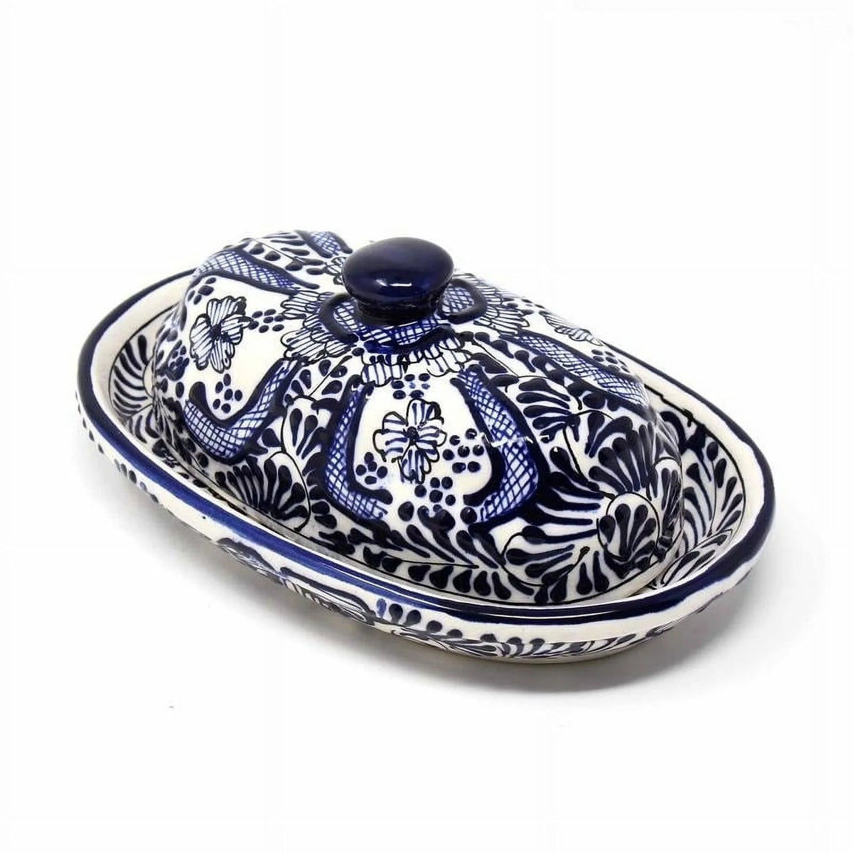 Handmade Blue Pottery Butter Dish X768677