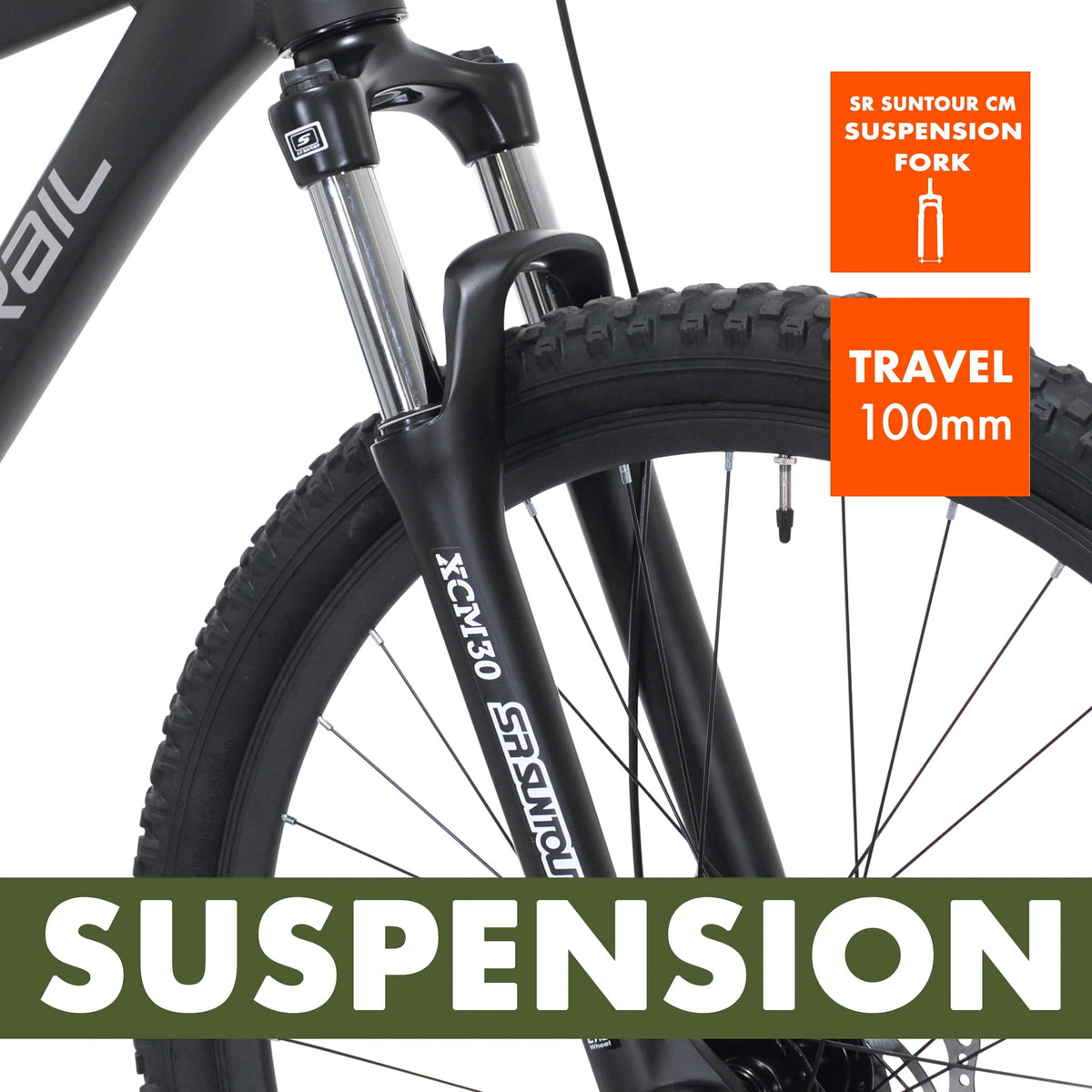 Black Medium Frame Mountain Bike Q500