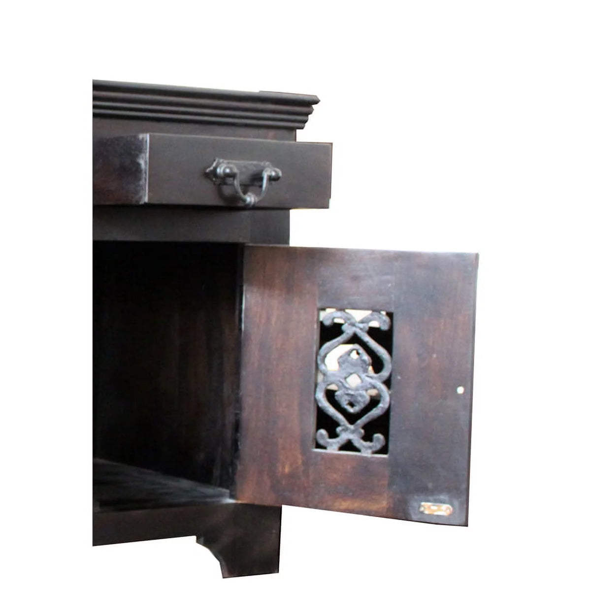Dark Chocolate Brown Acacia Wood Nightstand G9800