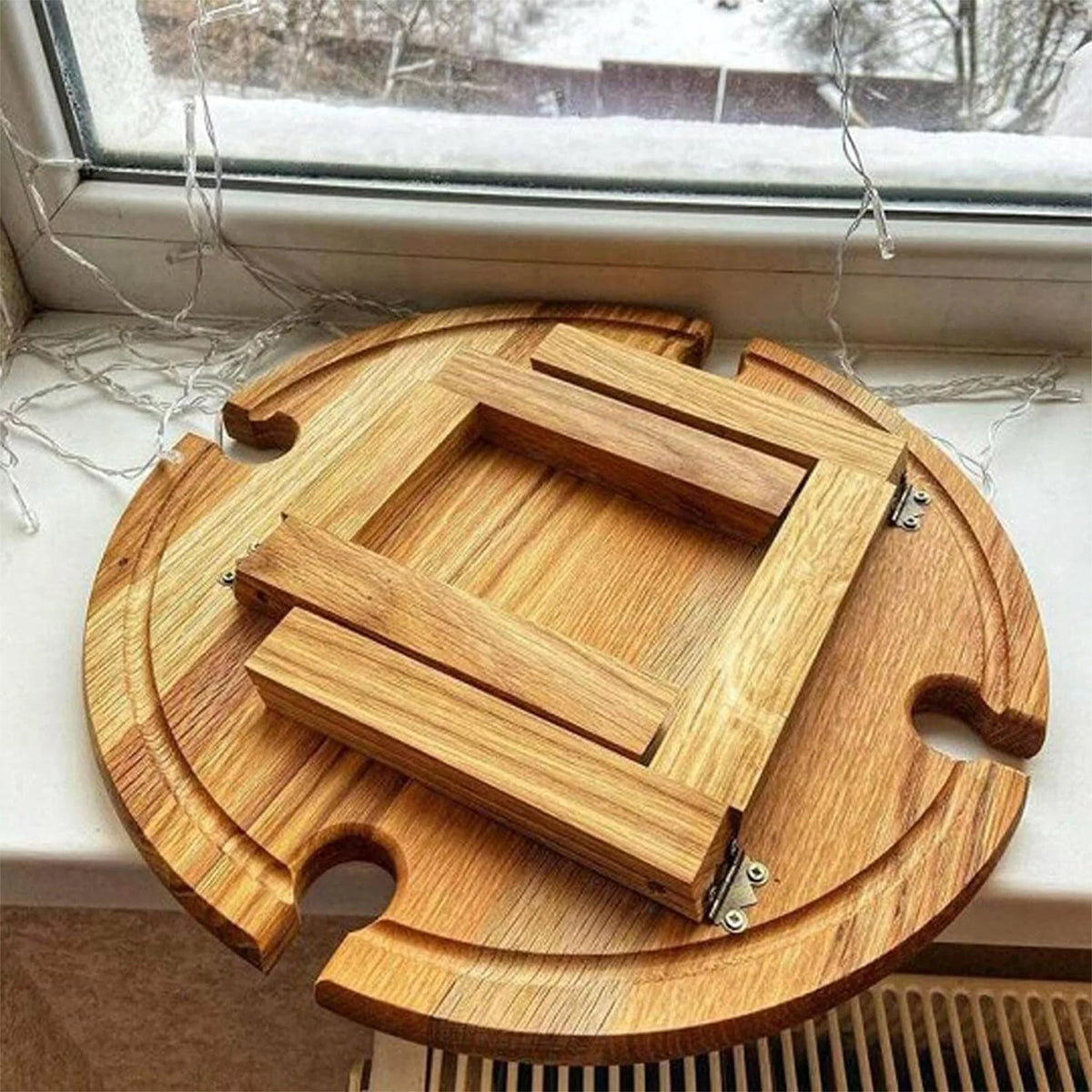 Wooden Round Folding Table O84196