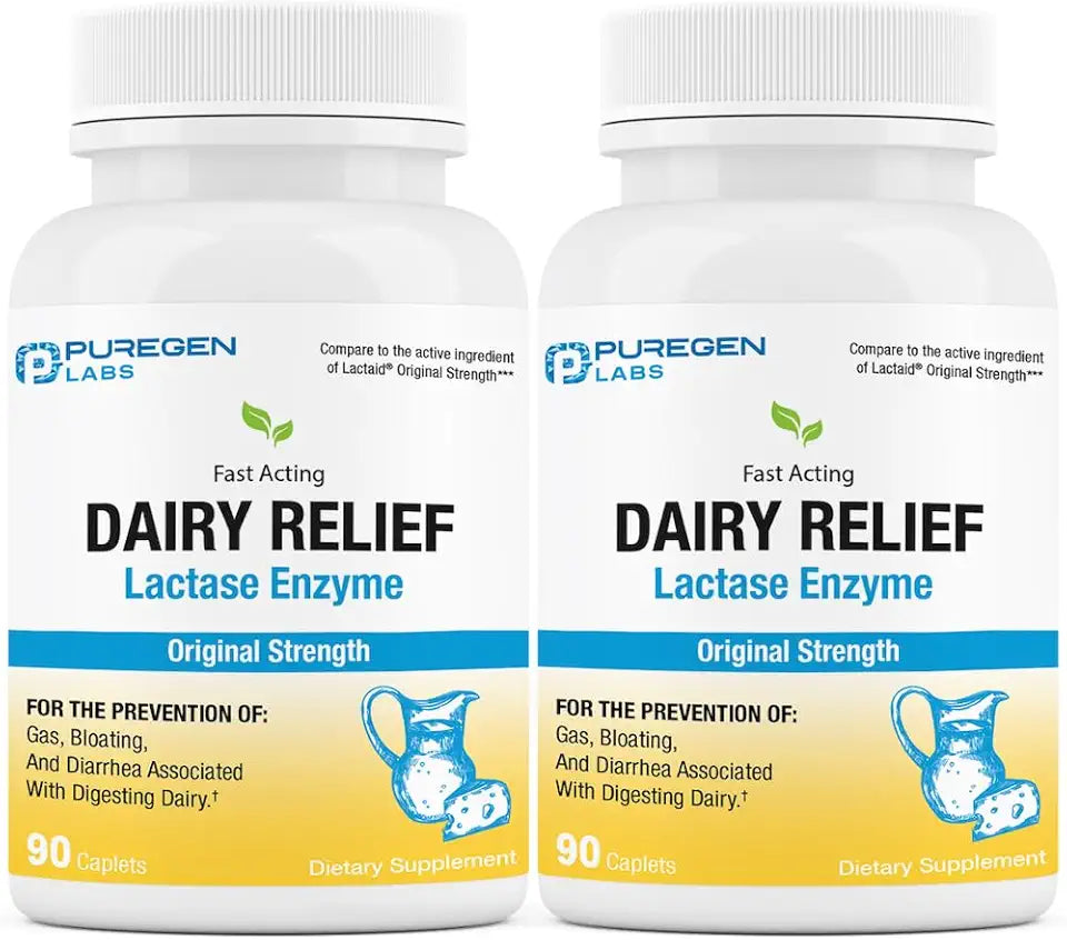 Fast Acting Lactase Enzyme 3000 FCC 180 Caplets H7694