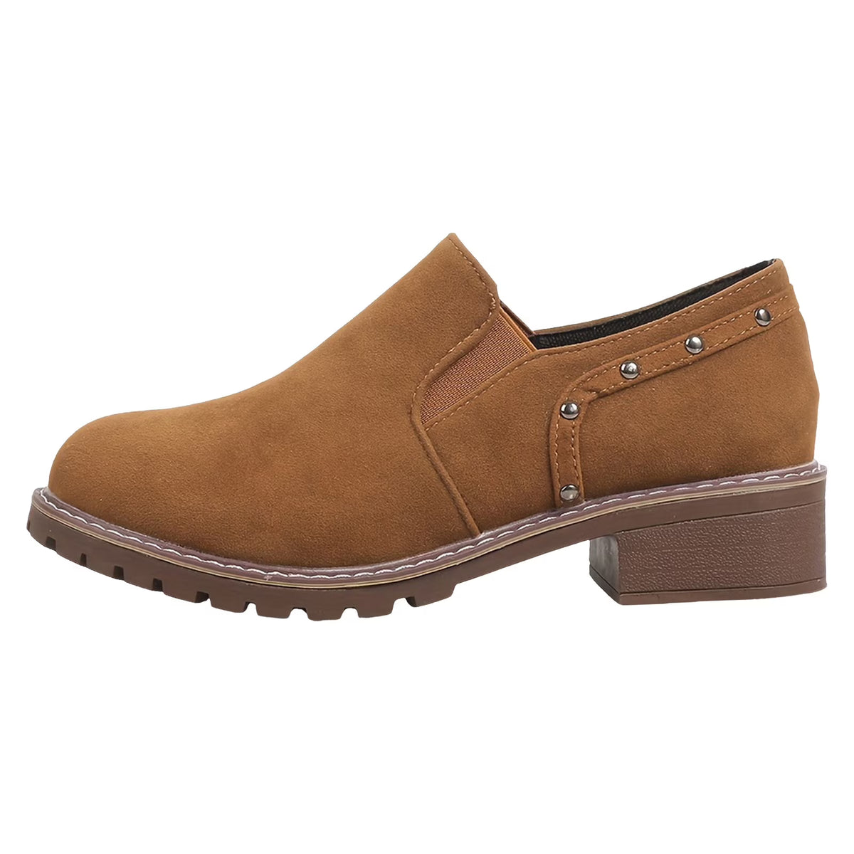 Brown Thick Heel Short Boots W1793
