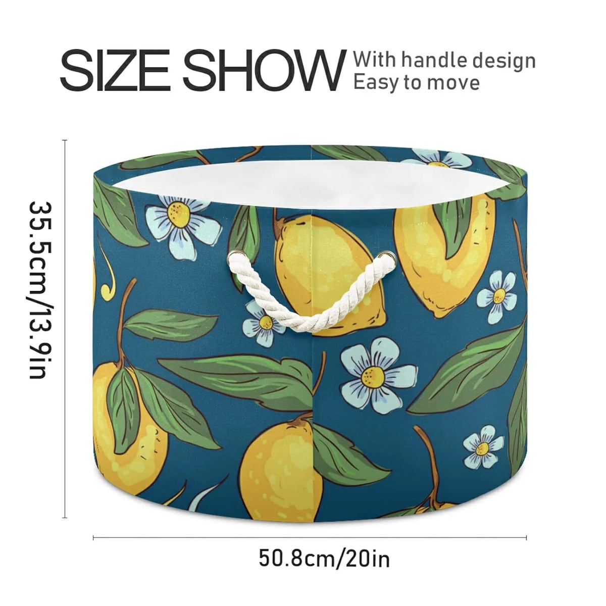 Collapsible Storage Basket with Handle Z315