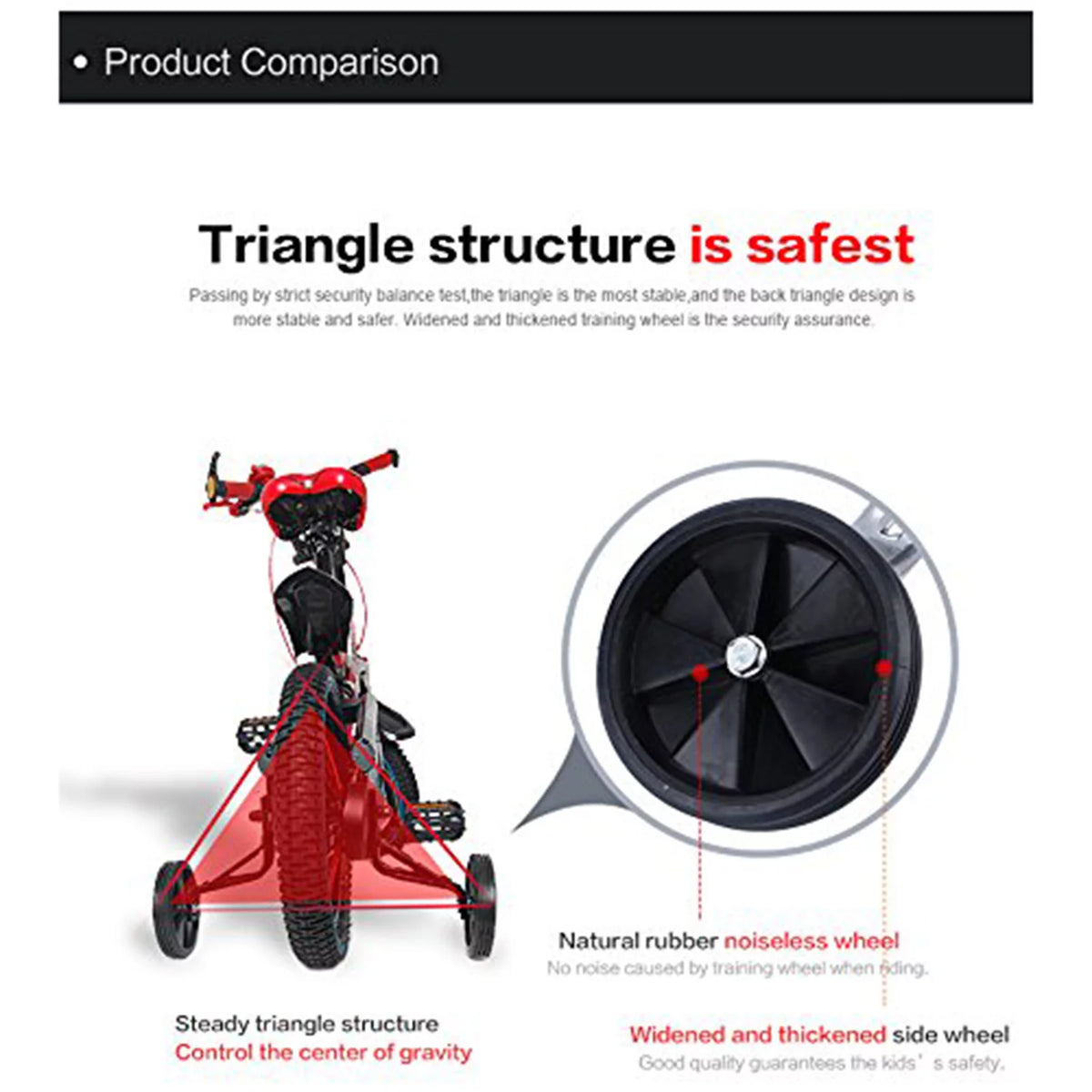 Adjustable Bicycle Training Wheels 2Pcs P371