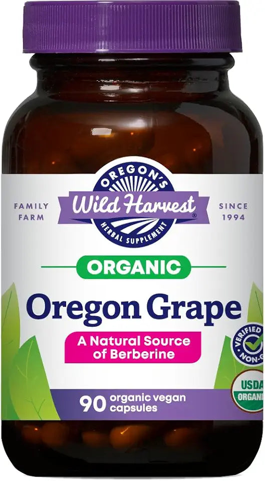 Certified Organic Oregon Grape 1140 mg 90 Count Q465