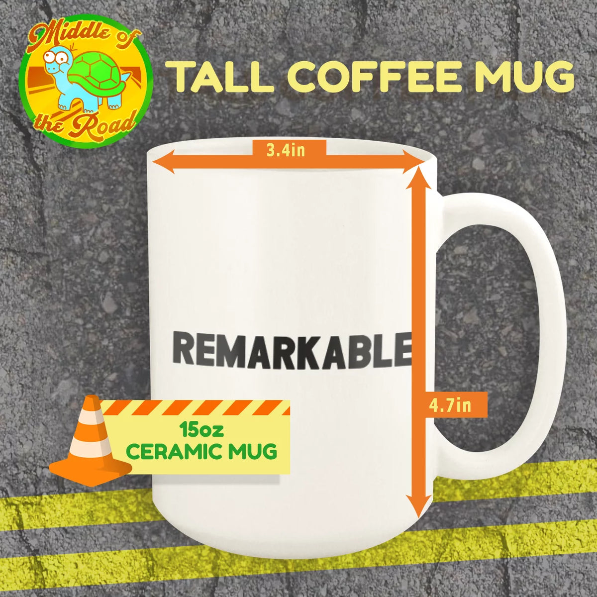 White Ceramic 15oz Mug J832484