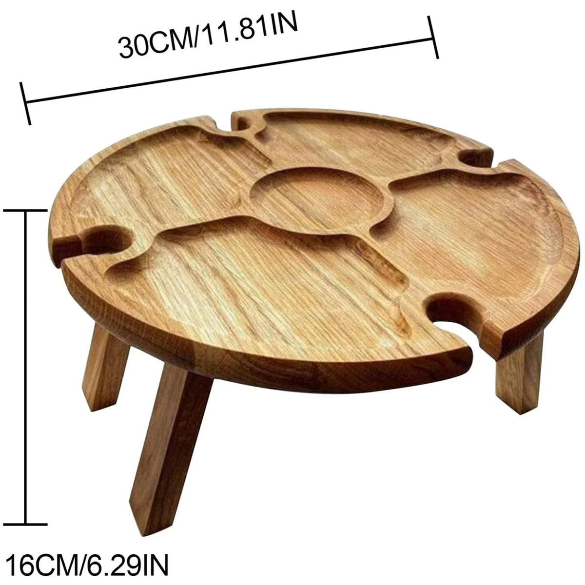 Wooden Round Folding Table O84196