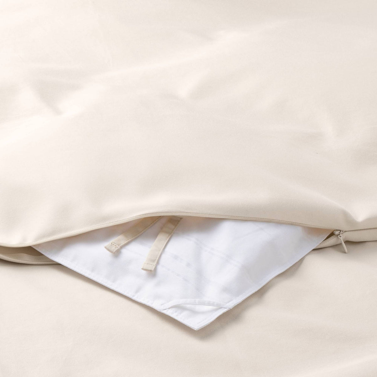 Full/Queen Supima Washed Sateen Duvet & Sham Set Natural K68918