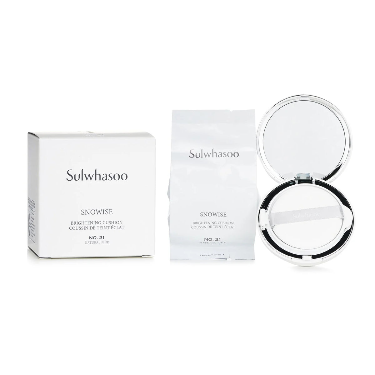 Snowise Brightening Cushion SPF50 No.21 Natural Pink 2x14g/0.49oz S8849