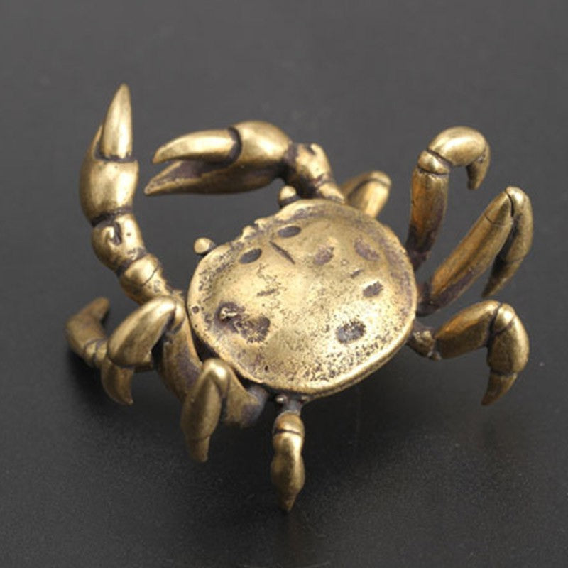 Solid Copper Crab Miniature Figurines N6455